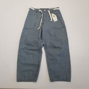 Cali1850 Pinstriped Cropped High Rise Jeans 9/29 NWT